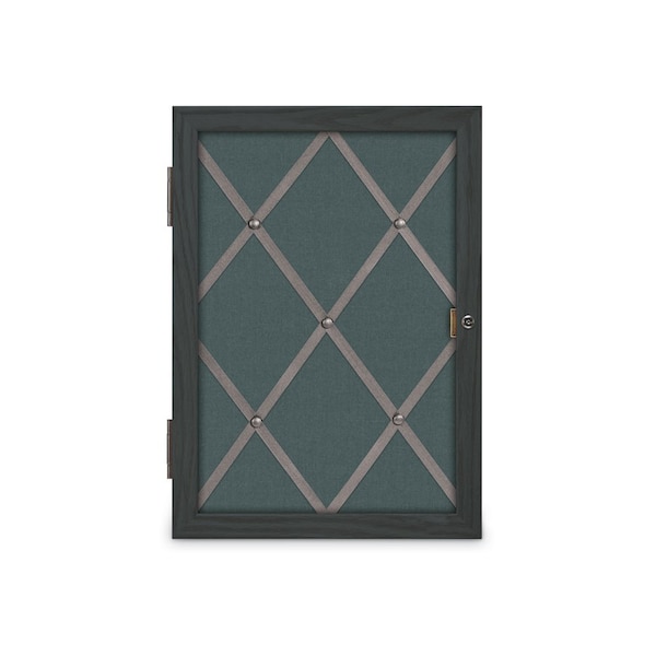 Sliding Door 8" Wood Framed Display Case, UVDC1650-OAK-CLOUD